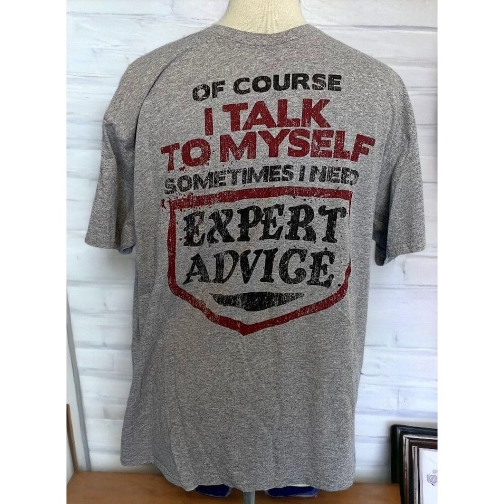 Mens XL Graphic Tee I Talk to Myself T-Shirt Lifestyle Classics Short Sleeve